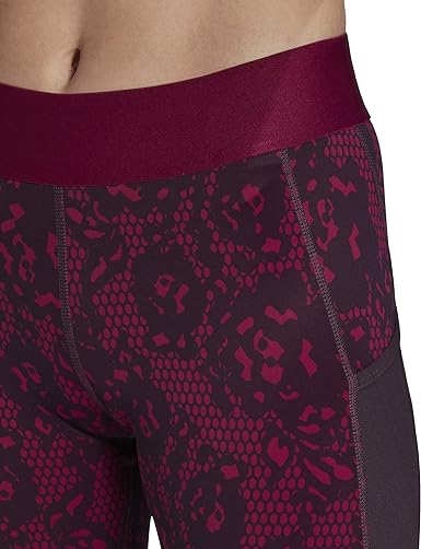 adidas Women's Ask Aiq2 Pants Pull On Tights Power Berry/Print XXS