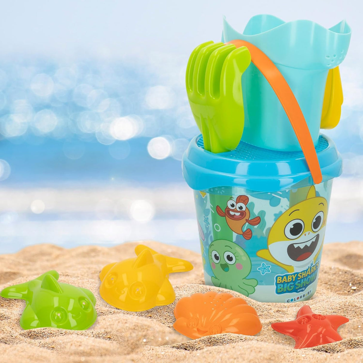 COLORBABY 77247 Baby Shark Beach Bucket Set