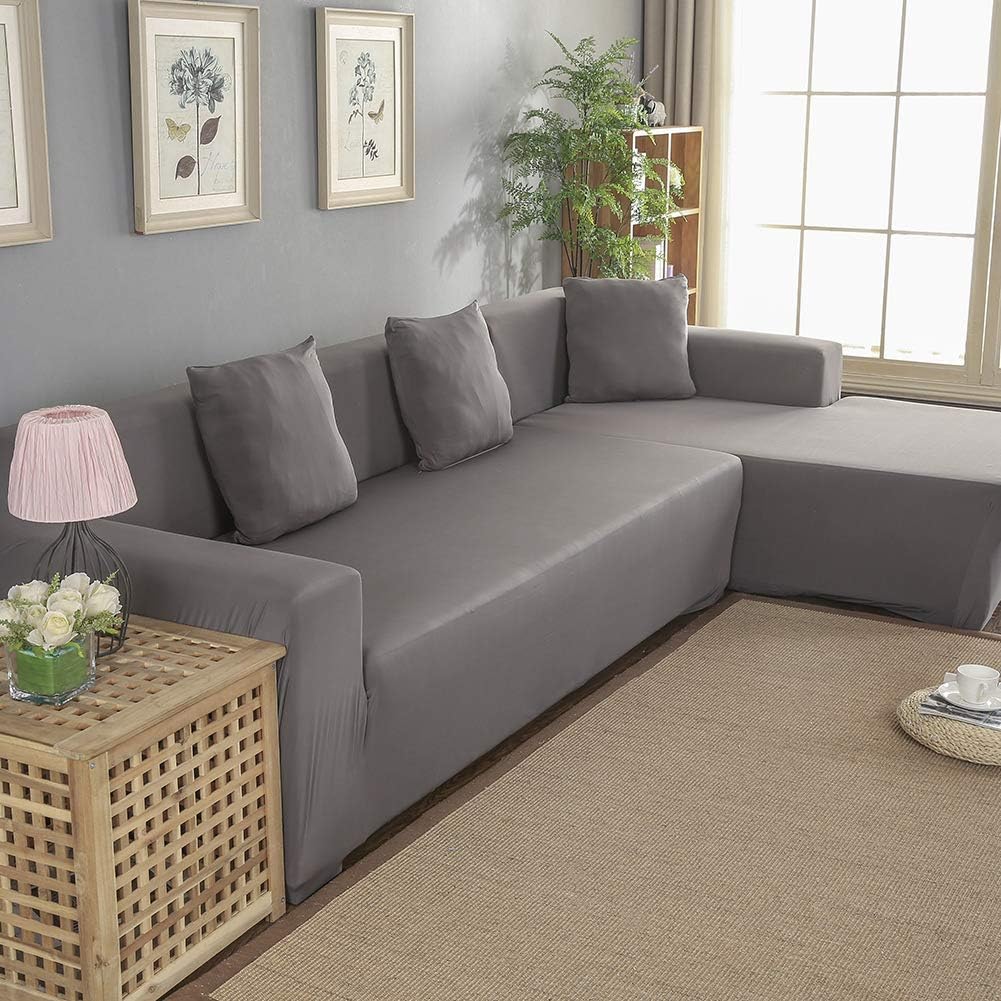 Wakects Left/Right Corner Sofa Cover Gray