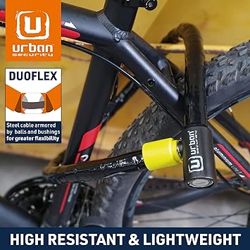 URBAN UR5120 Chain Python Moto Articulated Anti-Theft Duoflex 120cm Black