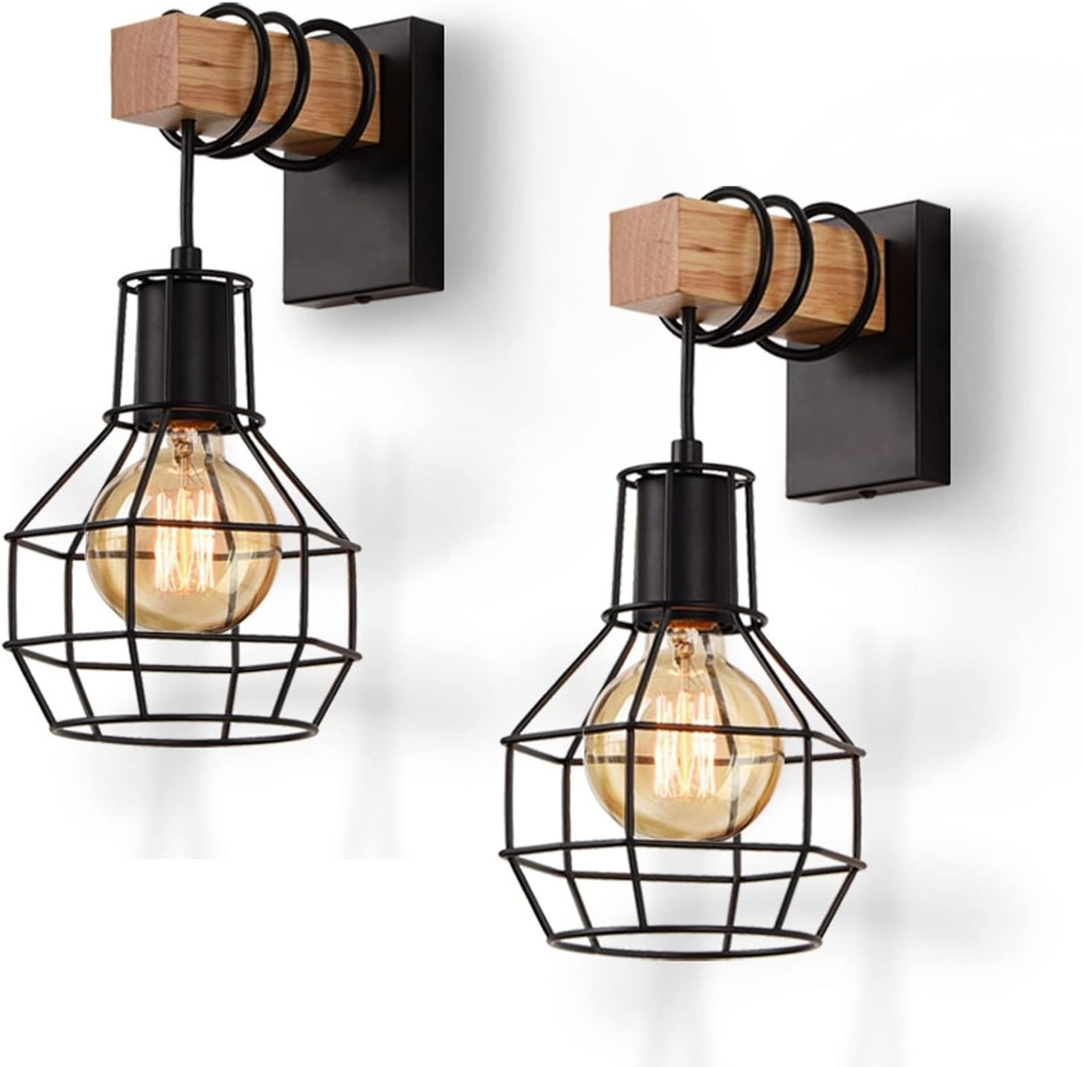 ENCOFT 2 Pack Vintage Wall Light