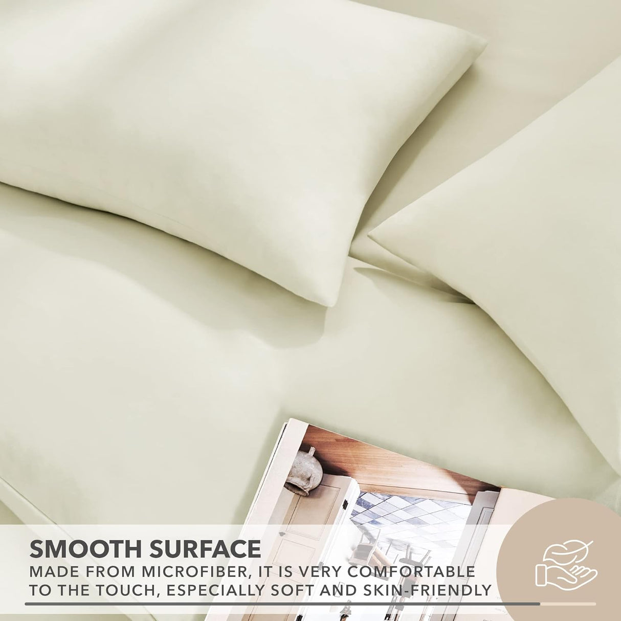 Deconovo 2 Pack Brushed Microfiber Pillowcases