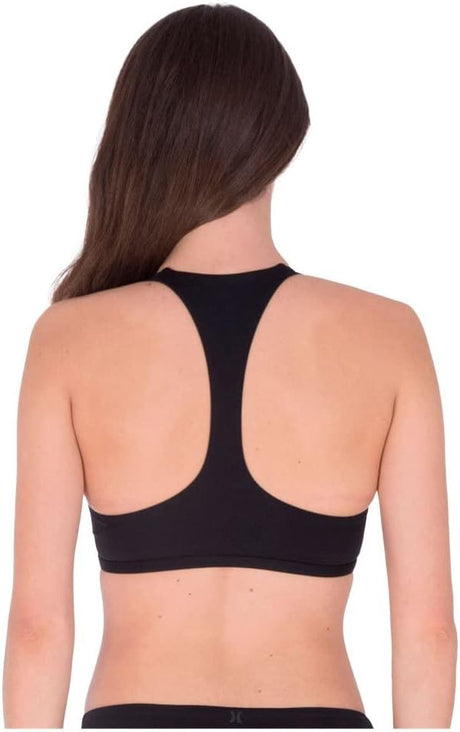 Hurley Women's OAO Scoop Top Bikini Pull On Top Black XSmall