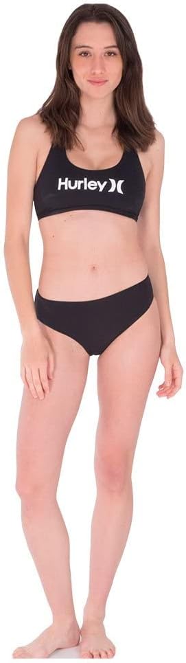 Hurley Women's OAO Scoop Top Bikini Pull On Top Black XSmall