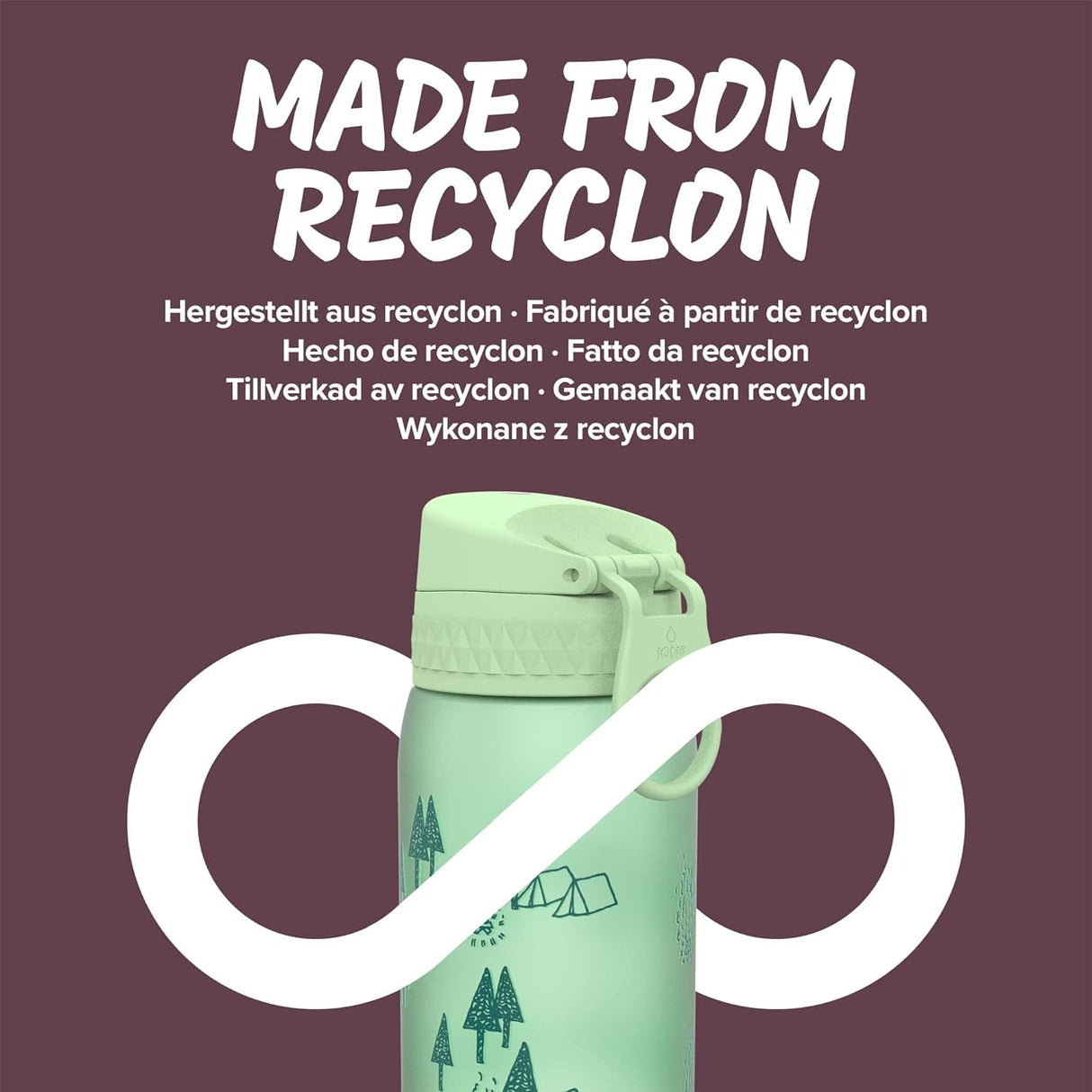 Ion8 Leak Proof Kids Water Bottle BPA Free Camping 350ml (12oz)