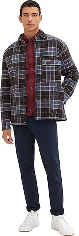 TOM TAILOR Men's Shirt with Checked Pattern