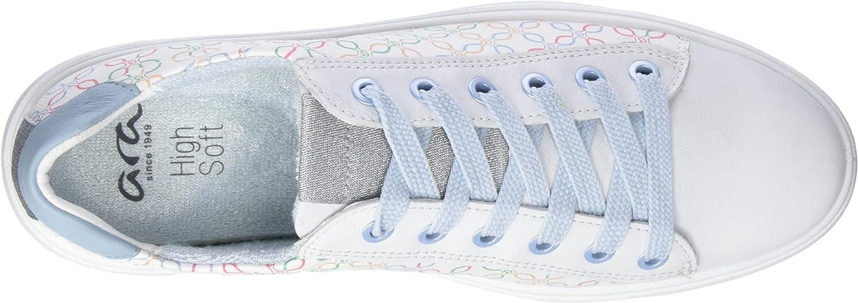 ARA Women's Damen Sneaker Low 12-27402 White Pastel Multi Aqua 40 EU (6.5 UK)