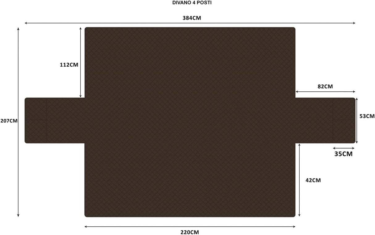 Sofa All Sofas Cover 220 cm Brown