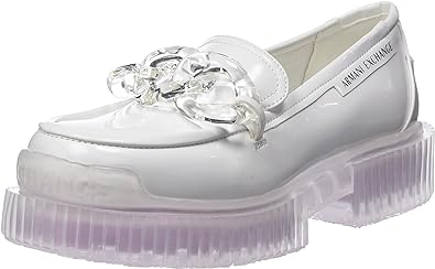 Armani Exchange Women's Loafer Upper Transparent Sole Comfort Fit 3.5 UK