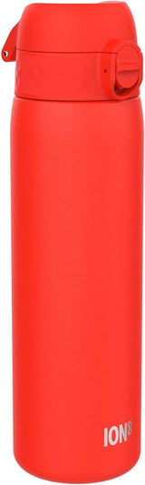 Ion8 Leak Proof Slim Water Bottle Stainless Steel 600ml (20oz) Red