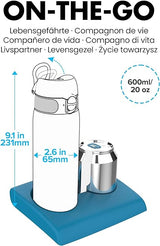 Ion8 Leak Proof Slim Water Bottle Stainless Steel 600ml (20oz) Red
