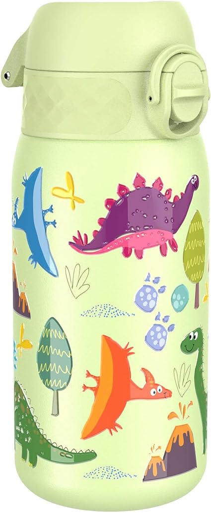 Ion8 Water Bottle Children No Fugue Stainless Steel Dinosaurs 400ml (13oz)