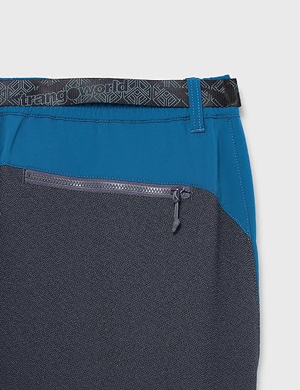 TRANGO Men's Pant Long Prote Pull On Trousers Machine Wash Blue XL