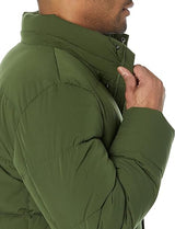 Amazon Essentials Men's Recycled Polyester Hooded Long Puffer Dark Olive L