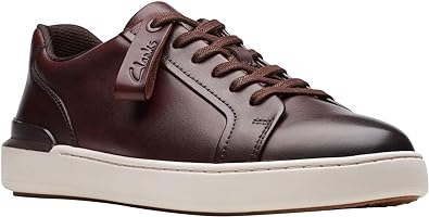 Clarks Men's Courtlite Move Sneaker Leather Dark Brown (9.5 UK)