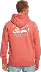 Quiksilver Men's Clean Circle Hoodie Hooded Sweatshirt Pink Large