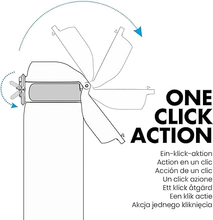 Ion8 Water Bottle 500 ml/18 oz Leak Proof Easy to Open Carbon Neutral Navy