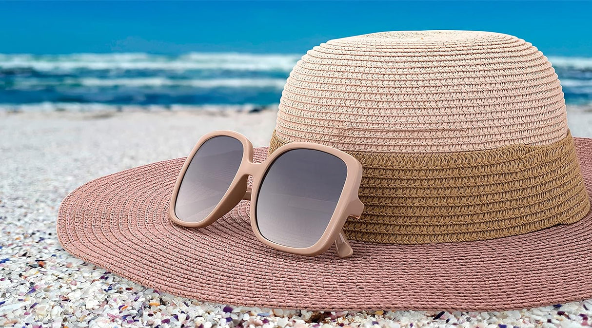 SQUAD Sunglasses For Women Square Size Big Fashion Silver Glitter uv400