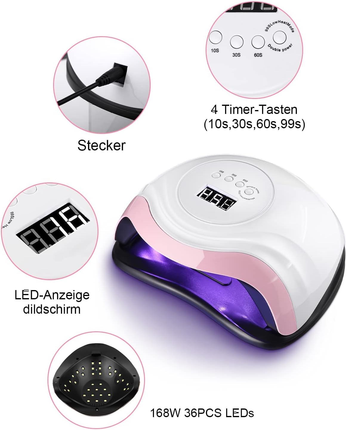 Birshe 168 W Nail Dryer Lamp