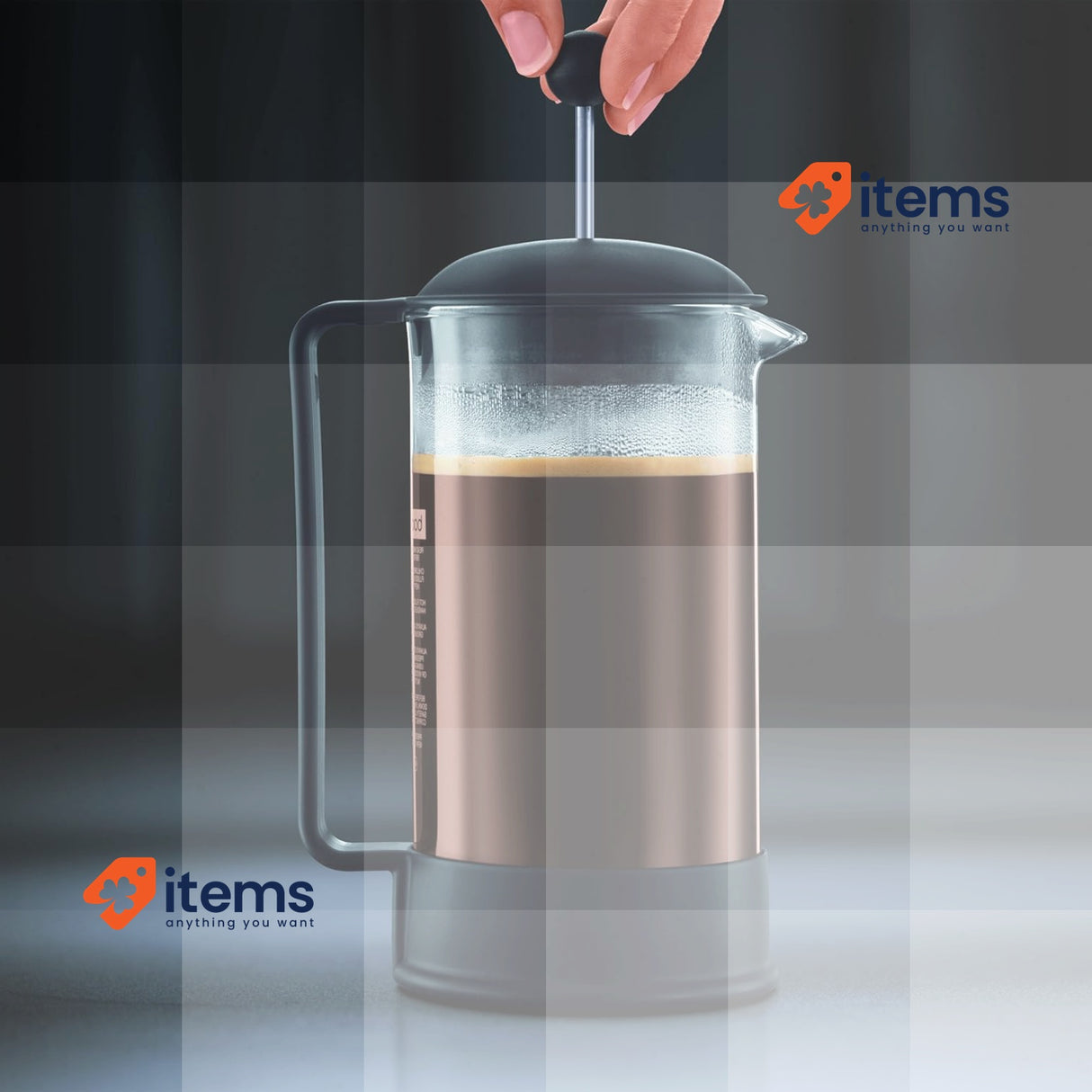 BODUM 1543-01US Brazil 3 Cup French Press Coffee Maker, Black, 0.35 l, 12 oz