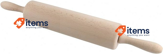 Zeller 31540 Rolling Pin Beech Wood Beige 44.5 X 6 cm - for Baking at Home
