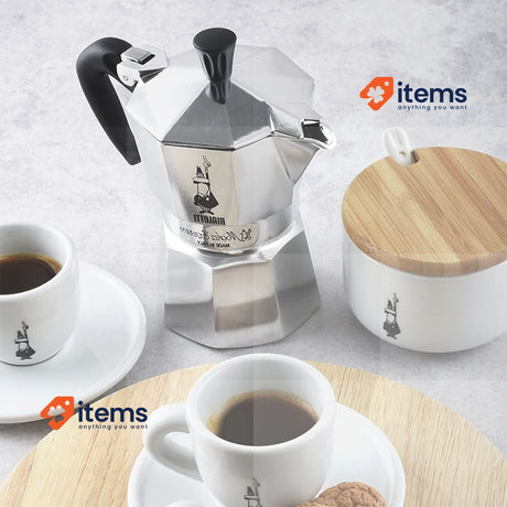 Bialetti Moka Express coffee maker Anti-burning sleeve 1 cups (60ml), Aluminium