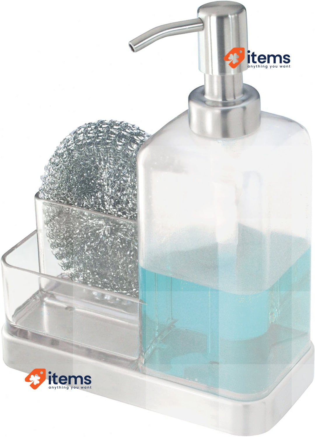 iDesign Forma 706361 2-Piece Bathroom Set Soap Dispenser and Sponge