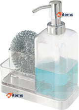 iDesign Forma 706361 2-Piece Bathroom Set Soap Dispenser and Sponge