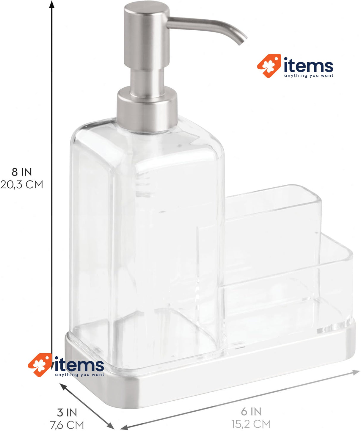 iDesign Forma 706361 2-Piece Bathroom Set Soap Dispenser and Sponge