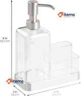 iDesign Forma 706361 2-Piece Bathroom Set Soap Dispenser and Sponge