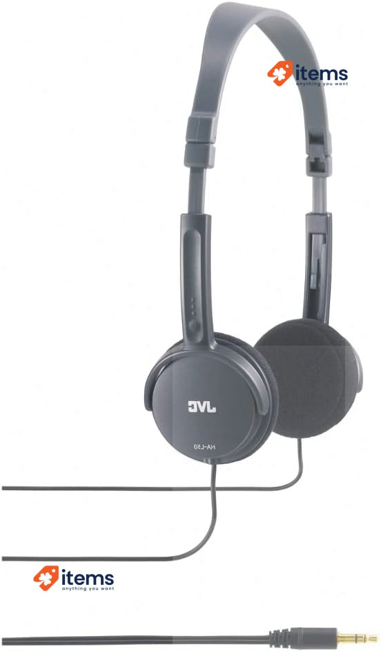 JVC Wired Lightweight Headphones - Black, ‎HA-L50-B-E