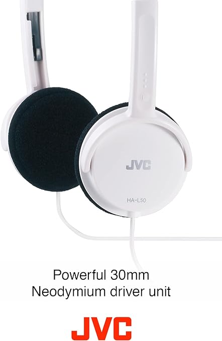 JVC HA-L50 W Lightweight Headphones - White