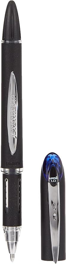 Uni-ball SX210 Rollerball Pen Rubber Grip 1.0mm Tip Blue [Pack of 12]