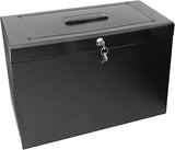 Cathedral A4+ Steel File Box with Starter Pack of 5 Suspension Files Black