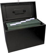 Cathedral A4+ Steel File Box with Starter Pack of 5 Suspension Files Black