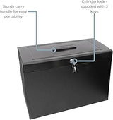 Cathedral A4+ Steel File Box with Starter Pack of 5 Suspension Files Black