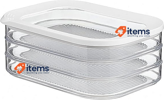 Mepal – Storage Container Deli Meat Modula 3-Layers 3 x 550 ml 	White
