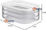Mepal – Storage Container Deli Meat Modula 3-Layers 3 x 550 ml 	White