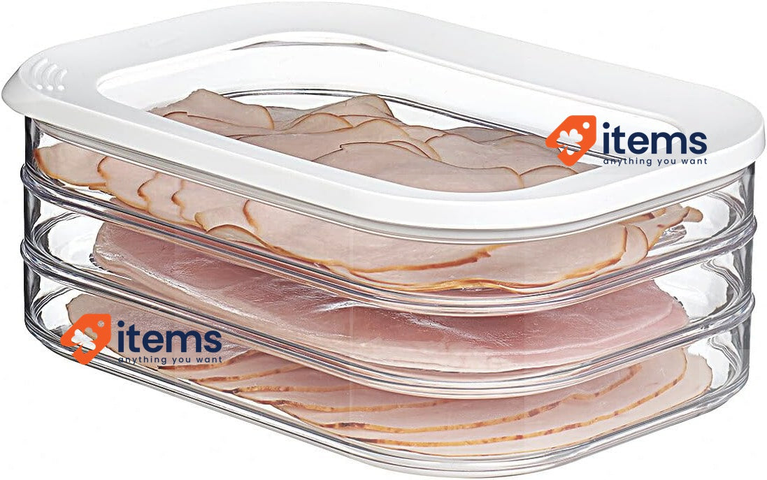 Mepal – Storage Container Deli Meat Modula 3-Layers - Fridge Box with Lid