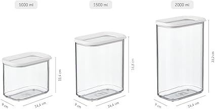 Mepal Transparent Food Storage Container 2000 ml White