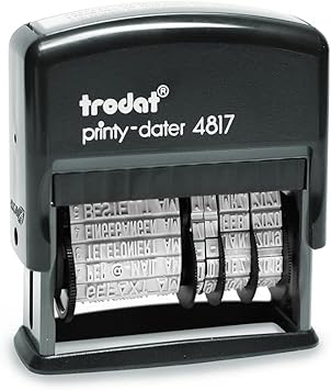 Trodat Date Stamp Printy 4817, Self-inking Black