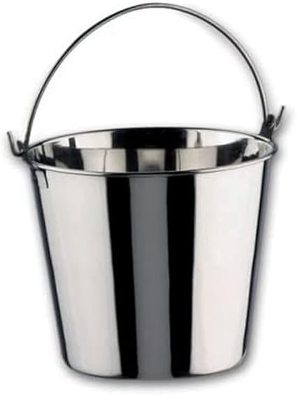 Lacor-14128-PAIL ST.STEEL GARINOX 28 CMS 14Lt Silver