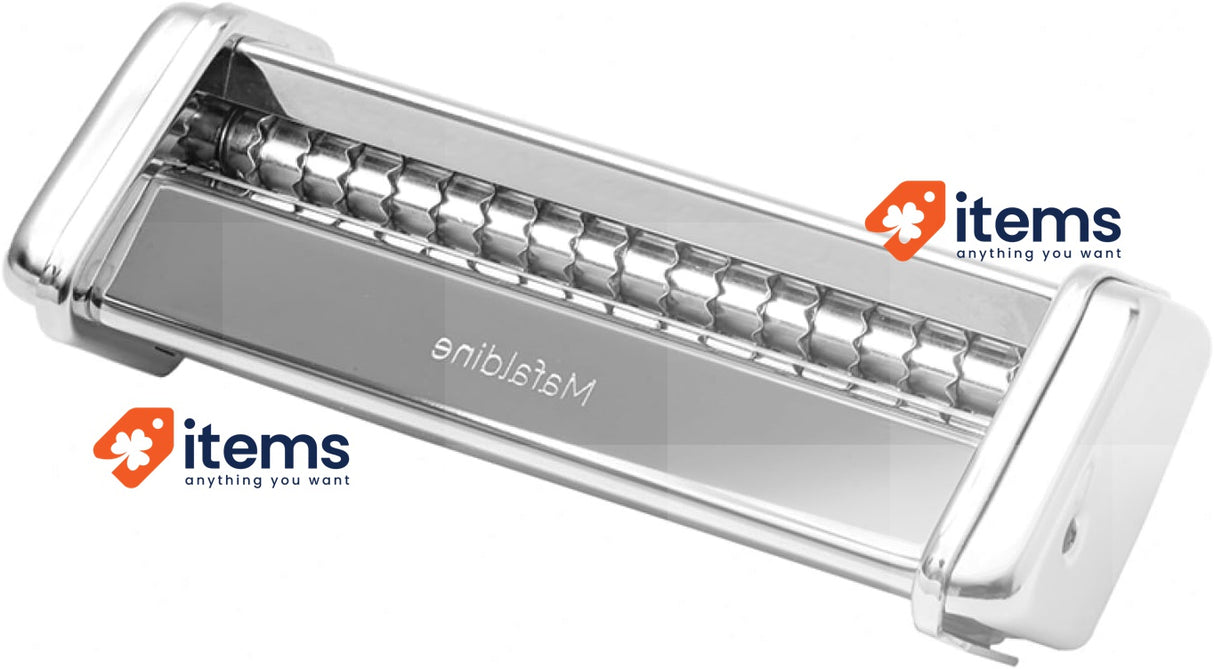 Marcato Accessory Mafaldine Pasta Machine, Alloy, Silver, 8 X 17.7 X 4.5 Cm 3.5