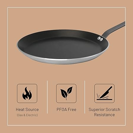 De Buyer 8185.30 Choc Pancake Pan Metallic Silver