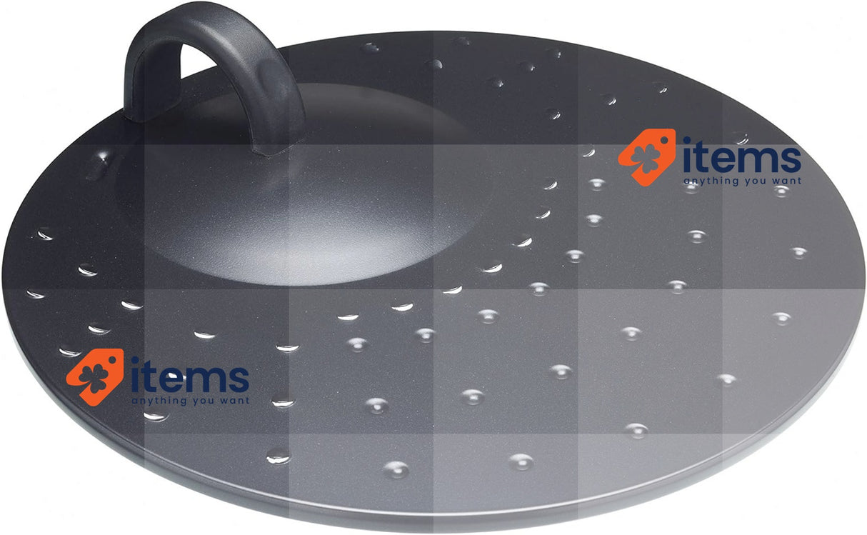 KitchenCraft Metal Pan Lid, Splash Protection With Handle And Air Holes 31cm