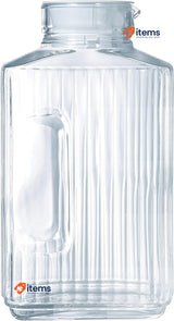 Luminarc Quadro Glass Pitcher, 2L Capacity, 145 mm Diameter, Transparent 1 Unit