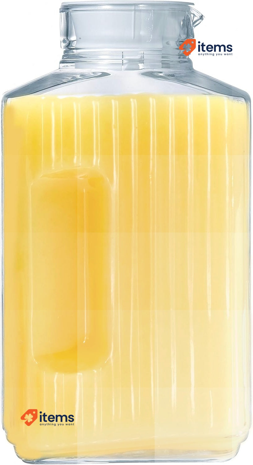 Luminarc Quadro Glass Pitcher, 2L Capacity, 145 mm Diameter, Transparent 1 Unit