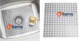 iDesign Orbz Kitchen Sink Dish Mat, Cuttable Plastic Dish Drainer Mat Graphite