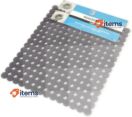 iDesign Orbz Kitchen Sink Dish Mat, Cuttable Plastic Dish Drainer Mat Graphite
