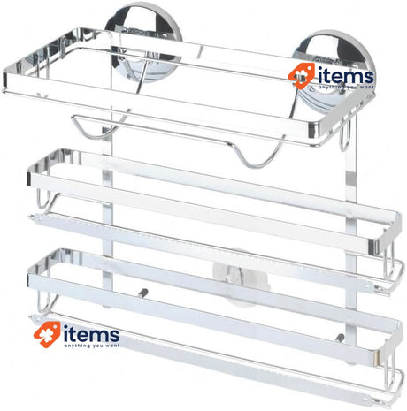 WENKO Magic-Loc Holder Trio WENKO 5880100 33 x 32 x 16 cm Silver Kitchen Rolls